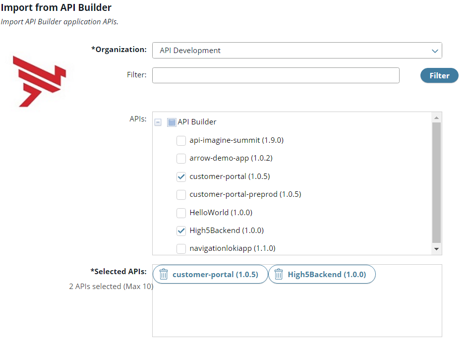 Import API from API Builder