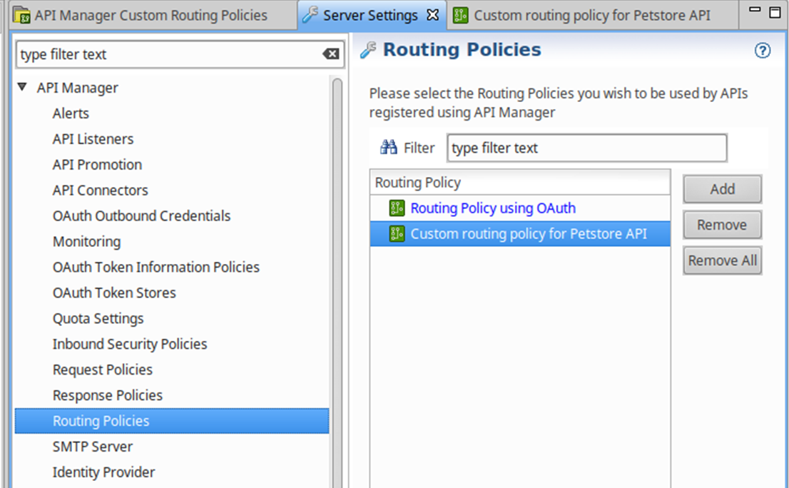 Configure an API Manager routing policy