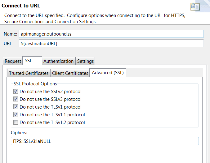 Connect to URL with SSL settings