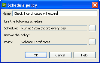 Configuring a Policy Schedule