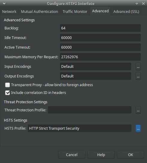 To enable HSTS profile