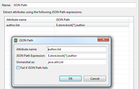 Retrieve Attribute List using JSON Path Expression